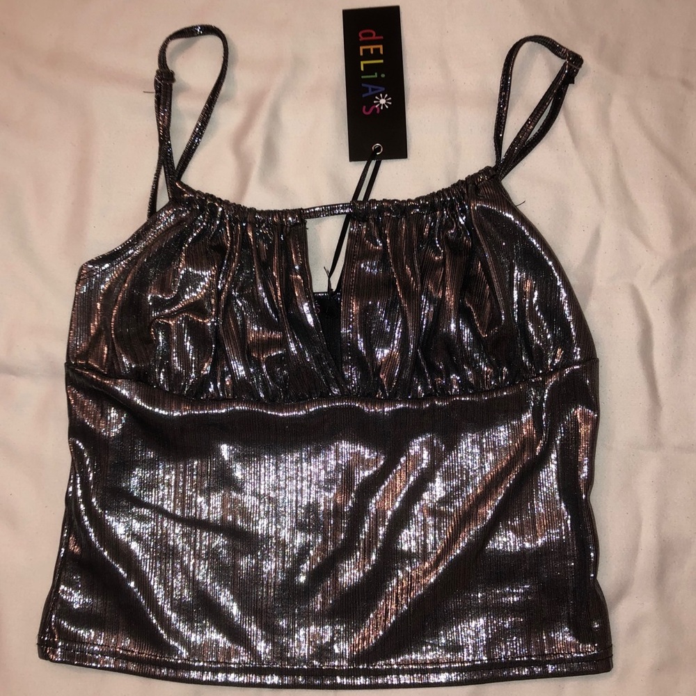 DELIAS/DOLLS KILL silver top